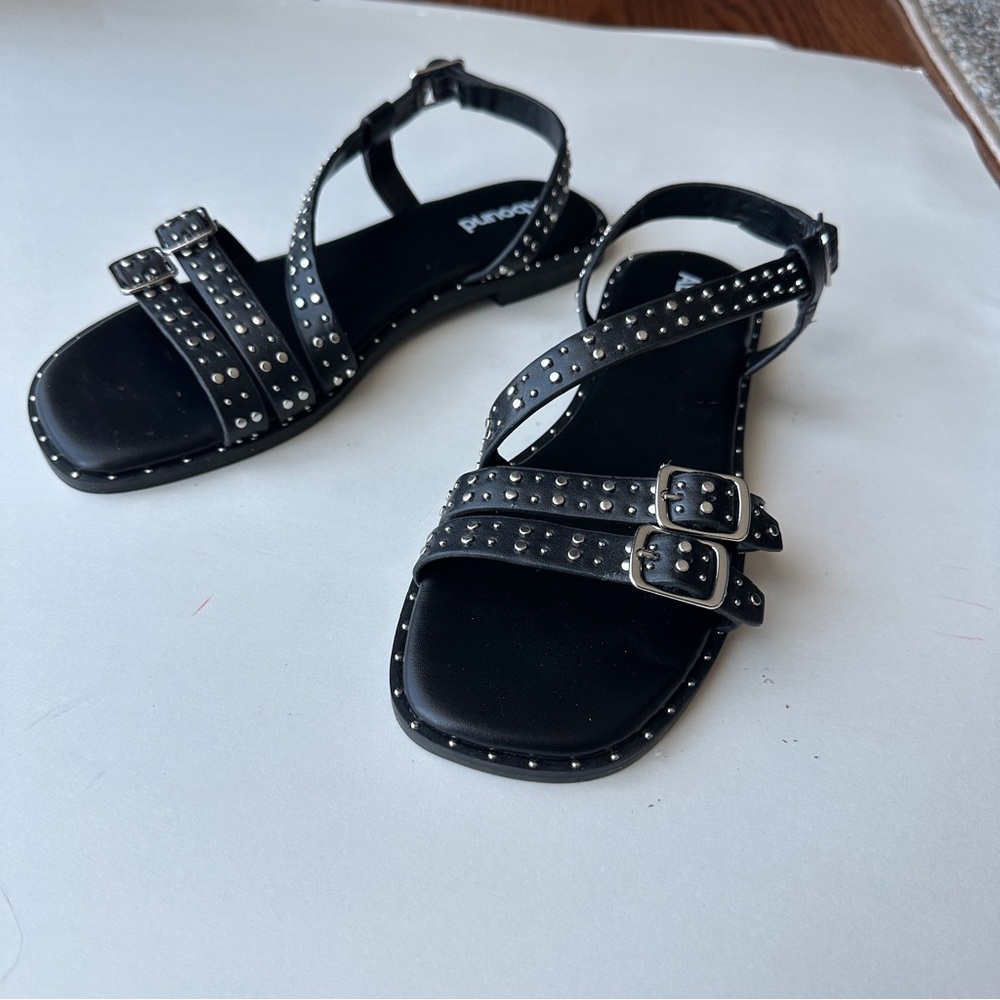 Abound Maryam Women's Black Stud Sandals. Sz 7.5. New NWOT